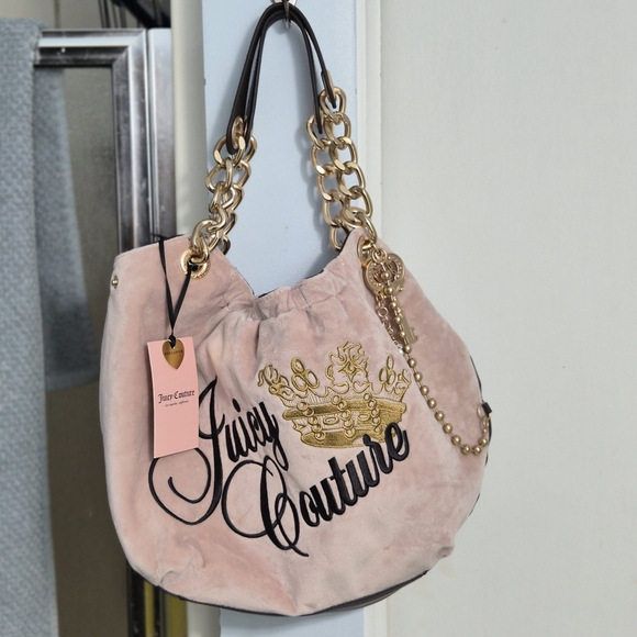 Juicy Couture Viral NWT Velvet Pink Shoulder Bag Set - Picture 5 of 11